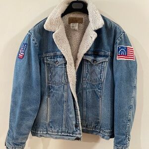 Men’s Wrangler fur lined jean jacket